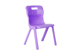 Titan One Piece Classroom Chair Size 2 363x343x563mm Purple KF78510