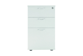 Jemini 3 Drawer Under Desk Pedestal 404x500x690mm White KF78664