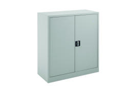 Talos Double Door Stationery Cupboard 920x420x1000mm Grey KF78752