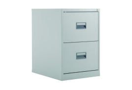 Talos 2 Drawer Filing Cabinet 465x620x700mm Grey KF78764