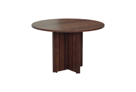 Jemini Round Meeting Table 1100x1100x730mm Grey Oak KF78959