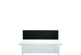 Jemini Straight Mounted Desk Screen 1200x25x400mm Black KF78998