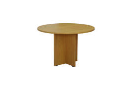 Jemini Round Meeting Table 1100x1100x730mm Nova Oak KF79884