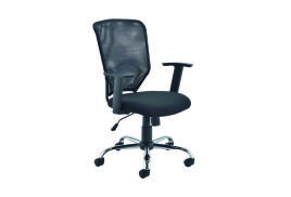 Jemini Low Back Operator Mesh Back Chair 600x600x940-1030mm Black KF79885