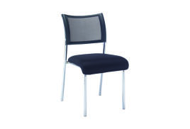 Jemini Jupiter Conference Chair 555x550x860mm Mesh Back Black/Chrome KF79892