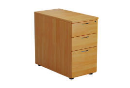 First 3 Drawer Desk High Pedestal 404x800x730mm Deep Beech KF79930