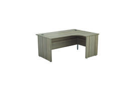 Jemini Radial Right Hand Desk Panel End 1600x1200x730mm Grey Oak KF805076