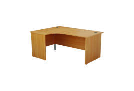 Jemini Radial Left Hand Desk Panel End 1800x1200x730mm Beech KF805120
