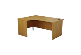 Jemini Radial Left Hand Desk Panel End 1800x1200x730mm Nova Oak KF805144