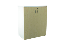 Jemini Wooden Cupboard 800x450x730mm White/Maple KF811305