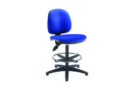 Arista Medium Back Draughtsman Chair 700x700x840-970mm Adjustable Footrest Blue KF815147