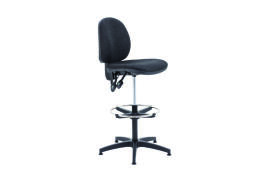 Arista Medium Back Draughtsman Chair 700x700x840-970mm Adjustable Footrest Charcoal KF815148
