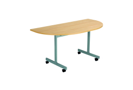 Jemini D-End Tilt Table 1400x700x720mm Nova Oak/Silver KF822455