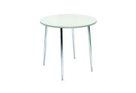 Jemini Bistro Table Round 800x800x740mm White/Chrome KF838543