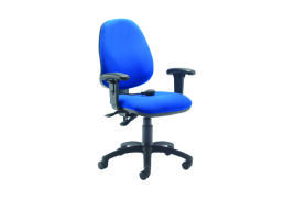 Jemini Intro Posture Chair with Adjustable Arms 640x640x990-1160mm Blue KF838995
