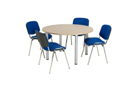 Jemini Circular Meeting Table 1200x1200x730mm Maple KF840183