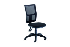 Arista Medway High Back Task Chair 640x640x1010-1175mm Mesh Back Black KF90545
