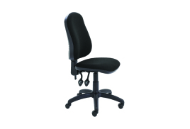 First Calypso Operator Chair 640x640x985-1175mm 2 Lever Upholstered Black KF90958