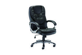 Arista Murcia High Back Executive Chair 700x325x650mm Leather Look Black KF97092