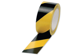 Vinyl Tape Hazard Yellow/Black 50mmx33m (Pack of 6) PVC-50-33-HAZYB
