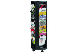 Fast Paper Mobile A4 Carousel Literature Display 40 Compartments F27301