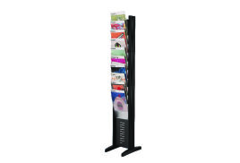 Fast Paper Black A4 10 Compartment Display with stand base (Slim design) 278.01