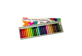 Pentel Oil Pastels Set of 12 Assorted Large (Pack of 24) GHT-24