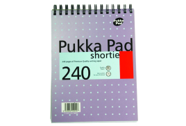 Pukka Pad Ruled Wirebound Metallic Shortie Notebook 240 Pages A5 (Pack of 3) SM024