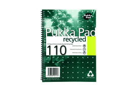 Pukka Pad Recycled Ruled Wirebound Notebook 110 Pages A4 (Pack of 3) RCA4100
