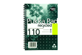 Pukka Pad Recycled Ruled Wirebound Notebook 110 Pages A5 (Pack of 3) RCA5110