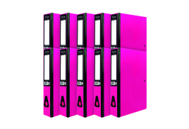 Pukka Brights Box File Foolscap Pink (Pack of 10) BR-7780
