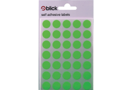 Blick Flourescent Labels in Bags Round 13mm Dia 140 Per Bag Green (Pack of 2800) RS004158