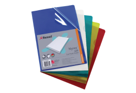 Rexel Nyrex Cut Flush Folders A4 Assorted (Pack of 25) 12161AS