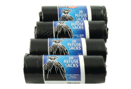 Safewrap Refuse Sack 92 Litre Black (Pack of 80) 0446
