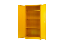 Hazardous Substance Storage Cabinet 72x36x18 inch c/w 3 Shelf Yellow 188736
