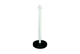 VFM White Freestanding Post With Circular Plastic Base 328349
