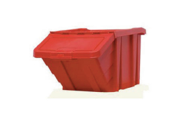 Heavy Duty Storage Bin With Lid Red 359519