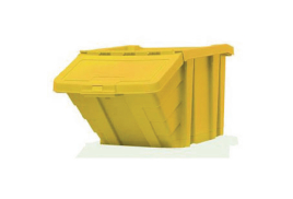 VFM Yellow Heavy Duty Storage Bin With Lid (Dimensions: W400 x D635 x H345mm) 359521
