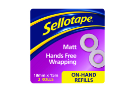 Sellotape On-Hand Refill Invisible Tape 18mm x 15m (Pack of 2) 2379006