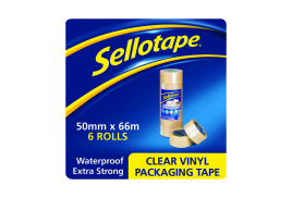 Sellotape Vinyl Case Sealing Tape 50mmx66m Clear (Pack of 6) 1445488