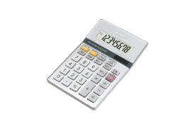 Sharp Silver 8-Digit Semi-Desktop Calculator EL-330ERB
