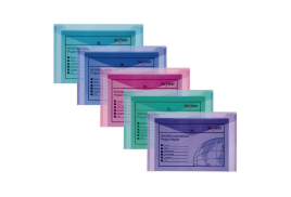 Snopake Polyfile Electra Foolscap Plus Assorted (Pack of 5) 10088
