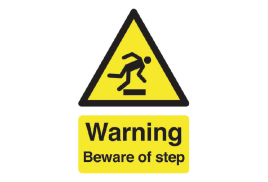 Safety Sign Warning Beware of Step A5 Self-Adhesive HA21451S