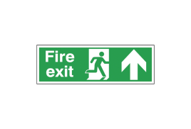 Safety Sign Fire Exit Up 150x450mm Self-Adhesive EB09A/S