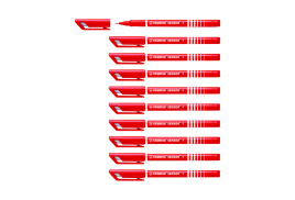 Stabilo Sensor F-tip Fineliner Pen Red (Pack of 10) 189/40