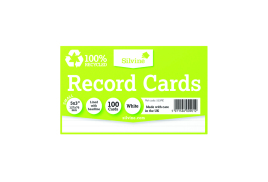 Silvine Climate Friendly Lined Record Cards 5 x 3in 553RE