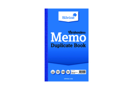Silvine Carbonless Duplicate Memo Book 210x127mm (Pack of 6) 701-T