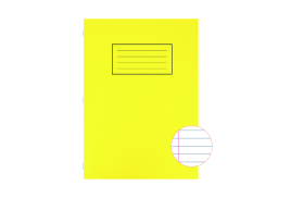 Silvine Exercise Book Ruled with Margin A4 Yellow (Pack of 10) EX109