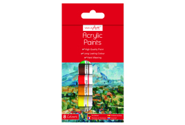 Work of Art Hard-Wearing Acrylic Paint Tubes Assorted (Pack of 12) TAL06742