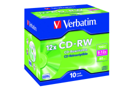 Verbatim CD-RW 8-12x Hi-Speed 700MB (Pack of 10) VM31480